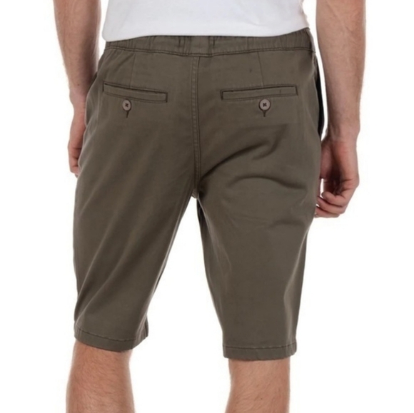Modern American Men's Lockdown Pull On Chino Khaki Shorts Size M Black New - Picture 6 of 10